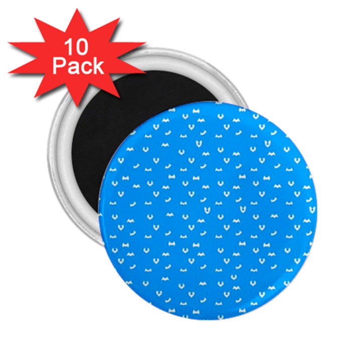 Halloween white bars at sky blue color 2.25  Magnets (10 pack) 