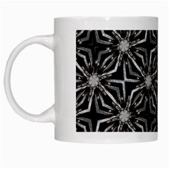 Futuristic Industrial Print Pattern White Mugs by dflcprintsclothing