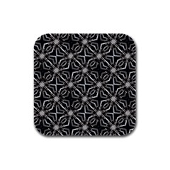 Futuristic Industrial Print Pattern Rubber Square Coaster (4 Pack) 