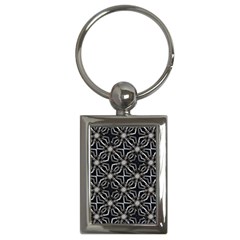 Futuristic Industrial Print Pattern Key Chain (rectangle)