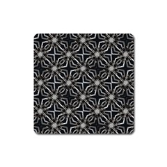 Futuristic Industrial Print Pattern Square Magnet by dflcprintsclothing