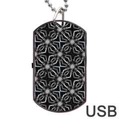 Futuristic Industrial Print Pattern Dog Tag Usb Flash (one Side) by dflcprintsclothing