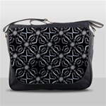 Futuristic Industrial Print Pattern Messenger Bag Front