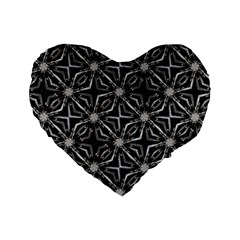 Futuristic Industrial Print Pattern Standard 16  Premium Flano Heart Shape Cushions by dflcprintsclothing