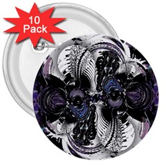 Twin Migraines 3  Buttons (10 Pack)  by MRNStudios