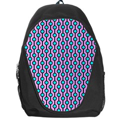 Blue Circles On Purple Background Geometric Ornament Backpack Bag by SychEva