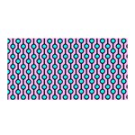 Blue Circles On Purple Background Geometric Ornament Satin Wrap Front