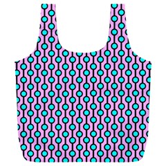 Blue Circles On Purple Background Geometric Ornament Full Print Recycle Bag (xxl) by SychEva