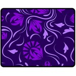 Folk flowers pattern Floral surface design Seamless pattern Double Sided Fleece Blanket (Medium)  58.8 x47.4  Blanket Back