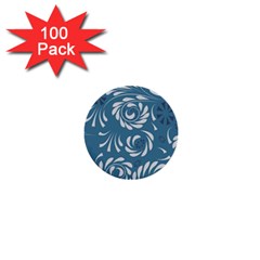 Folk flowers pattern Floral surface design Seamless pattern 1  Mini Buttons (100 pack) 