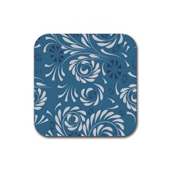 Folk Flowers Pattern Floral Surface Design Seamless Pattern Rubber Coaster (square)  by Eskimos