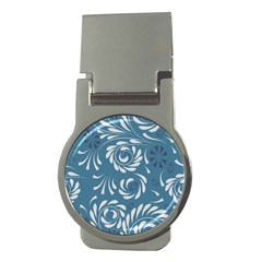 Folk flowers pattern Floral surface design Seamless pattern Money Clips (Round) 