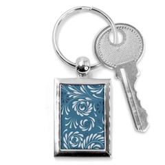 Folk flowers pattern Floral surface design Seamless pattern Key Chain (Rectangle)