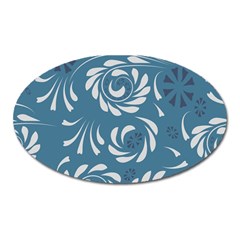 Folk Flowers Pattern Floral Surface Design Seamless Pattern Oval Magnet by Eskimos