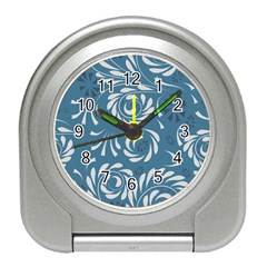 Folk Flowers Pattern Floral Surface Design Seamless Pattern Travel Alarm Clock by Eskimos