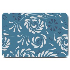 Folk flowers pattern Floral surface design Seamless pattern Large Doormat 