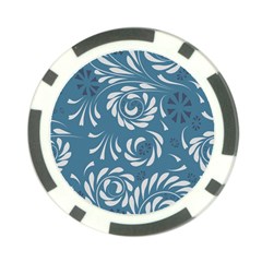 Folk flowers pattern Floral surface design Seamless pattern Poker Chip Card Guard