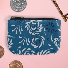 Folk flowers pattern Floral surface design Seamless pattern Mini Coin Purse