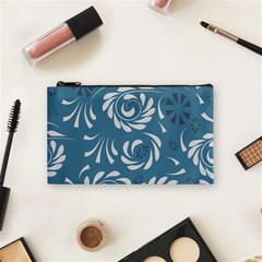 Folk flowers pattern Floral surface design Seamless pattern Cosmetic Bag (Small)