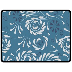 Folk flowers pattern Floral surface design Seamless pattern Double Sided Fleece Blanket (Large) 