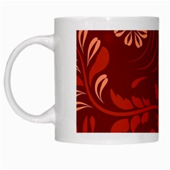 Folk Flowers Pattern Floral Surface Design Seamless Pattern White Mugs by Eskimos