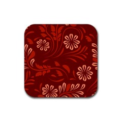 Folk Flowers Pattern Floral Surface Design Seamless Pattern Rubber Coaster (square)  by Eskimos