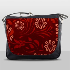 Folk Flowers Pattern Floral Surface Design Seamless Pattern Messenger Bag by Eskimos