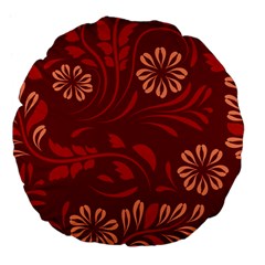 Folk Flowers Pattern Floral Surface Design Seamless Pattern Large 18  Premium Flano Round Cushions by Eskimos