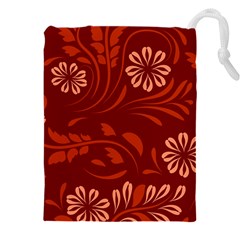 Folk Flowers Pattern Floral Surface Design Seamless Pattern Drawstring Pouch (4xl) by Eskimos