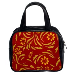 Folk Flowers Pattern Floral Surface Design Seamless Pattern Classic Handbag (two Sides) by Eskimos