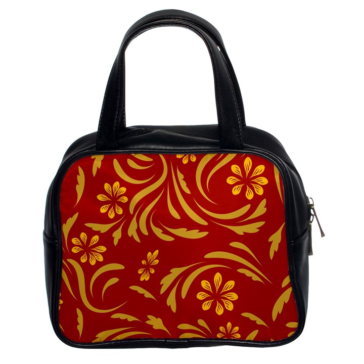 Folk flowers pattern Floral surface design Seamless pattern Classic Handbag (Two Sides)