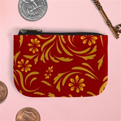 Folk Flowers Pattern Floral Surface Design Seamless Pattern Mini Coin Purse by Eskimos