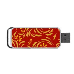 Folk Flowers Pattern Floral Surface Design Seamless Pattern Portable Usb Flash (one Side) by Eskimos