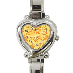 Folk Flowers Pattern Floral Surface Design Seamless Pattern Heart Italian Charm Watch by Eskimos