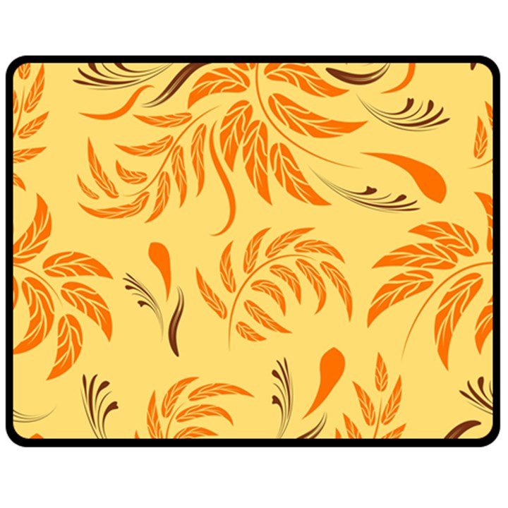 Folk flowers pattern Floral surface design Seamless pattern Double Sided Fleece Blanket (Medium) 