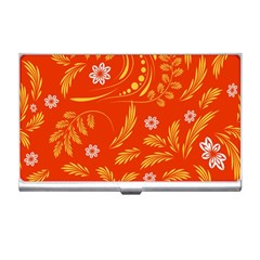 Folk flowers pattern Floral surface design Seamless pattern Business Card Holder