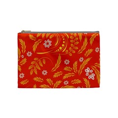 Folk flowers pattern Floral surface design Seamless pattern Cosmetic Bag (Medium)