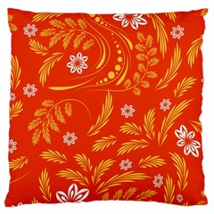 Folk flowers pattern Floral surface design Seamless pattern Large Cushion Case (Two Sides)