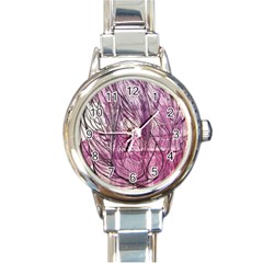 Burgundy Edit Round Italian Charm Watch