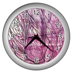 Burgundy Edit Wall Clock (Silver)