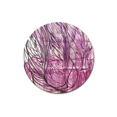 Burgundy Edit Magnet 3  (Round)