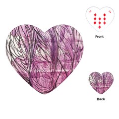 Burgundy Edit Playing Cards Single Design (Heart)