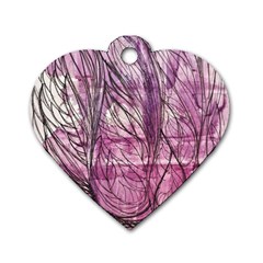 Burgundy Edit Dog Tag Heart (Two Sides)