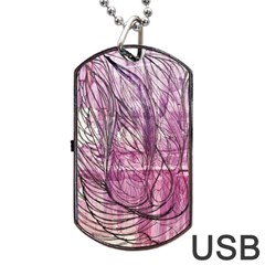 Burgundy Edit Dog Tag USB Flash (Two Sides)