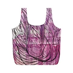 Burgundy Edit Full Print Recycle Bag (M)