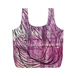 Burgundy Edit Full Print Recycle Bag (M) Back