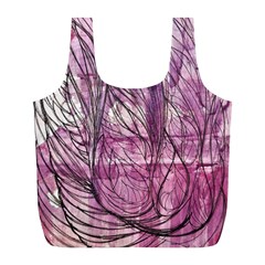 Burgundy Edit Full Print Recycle Bag (L)