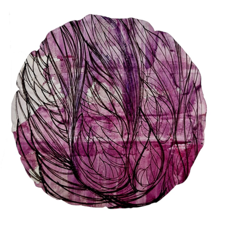 Burgundy Edit Large 18  Premium Flano Round Cushions