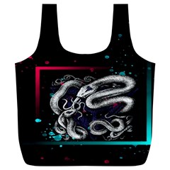 Snakeart Full Print Recycle Bag (xl) by Sparkle