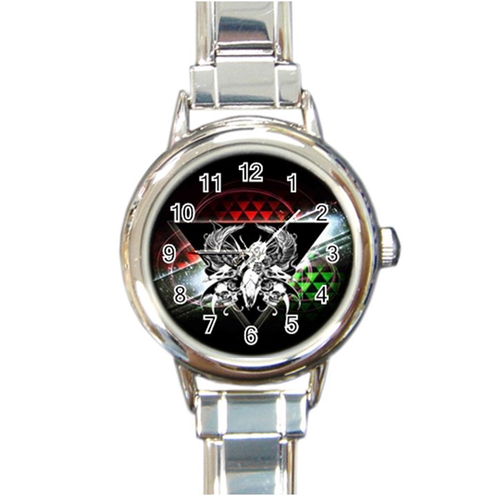 Skullart Round Italian Charm Watch